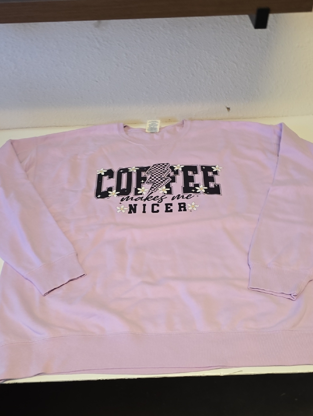 Coffee Makes Me Nicer Crewneck Sweatshirt Custom Made